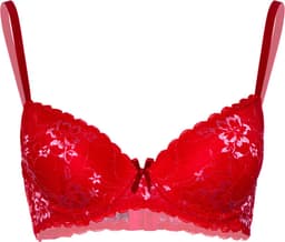 Daring Intimates - Demi Bra Floral Lace - Womens lingerie Bra Rood 80C — thumbnail 5
