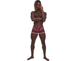 Male Power Mini Short - L burgundy Small