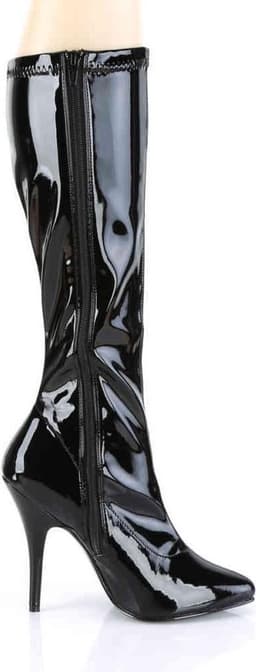 EU 42,5 = US 12 | SEDUCE-2000 | 5 Plain Stretch Knee Boot, Side Zip — thumbnail 5