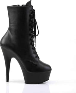 Pleaser - DELIGHT-1020 Plateau Laarzen - US 8 - 38 Shoes - Zwart — thumbnail 5