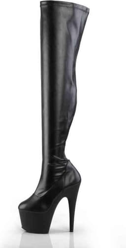 Pleaser - ADORE-3000 Plateau Overknee Laarzen - Paaldans schoenen - 45 Shoes - Zwart — thumbnail 3