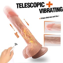 Stotende en intens trillende, verwarmde thrusting dildo — thumbnail 1