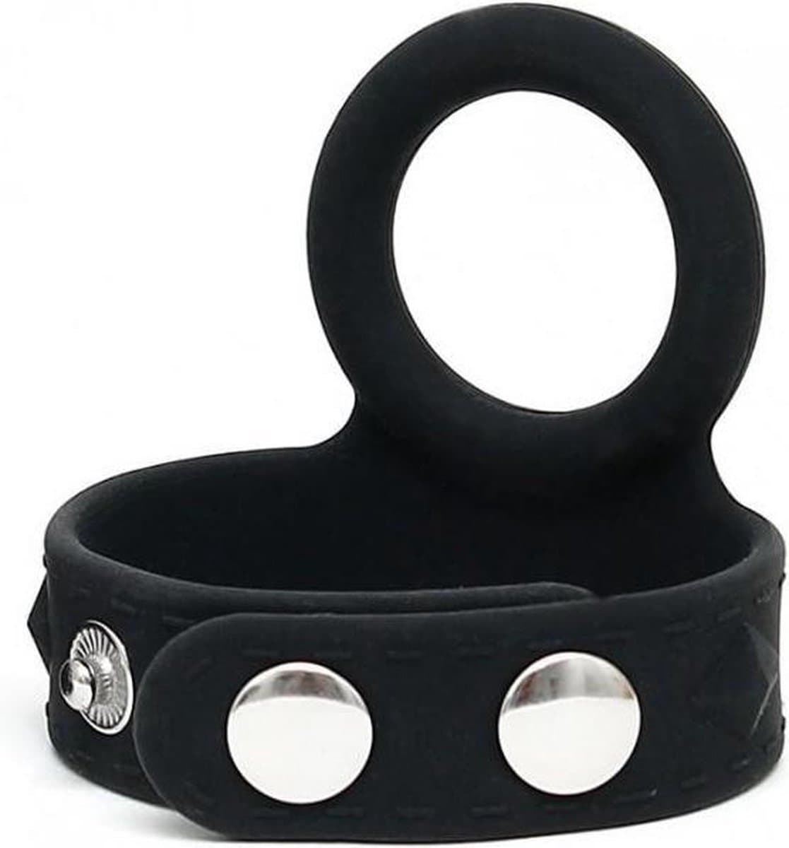 Rimba - Siliconen Penis Strap Met Cockring - Verstelbaar Met Drukknopen SM — afbeelding 1