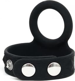 Rimba - Siliconen Penis Strap Met Cockring - Verstelbaar Met Drukknopen SM — thumbnail 1