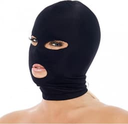 Rimba - SM Hoofdmasker - Hood uit elastische stof Met Gaten Voor ogen En mond — thumbnail 1