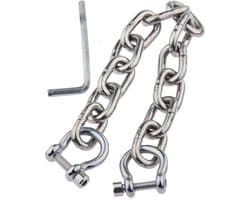 Zilveren ketting 30cm met d-sluiting