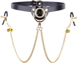 Tepelklemmen + Speen + Halsband - BDSM - Cosplay - Slave - Adult Baby - Verstelbaar - Rollenspel — thumbnail 1