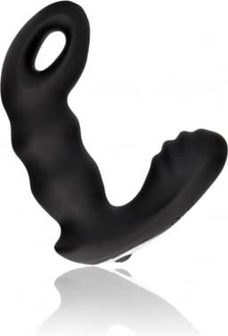 Shots - Ouch! OU907BLK - Beaded Vibrating Prostate Massager with Remote Control - Black — thumbnail 5