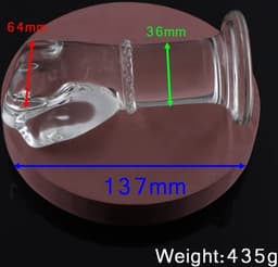 XXL Fisting Dildo van Glas - Anaal - Buttplug - Groot — thumbnail 2
