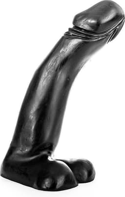 All Black Realistische Dildo - zwart — thumbnail 4