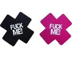 Nipple Sticker Fuck Me - Tepel Plakker - Zwart - Tepelsticker - Tepelstickers | Multipack Tepelplakkers | Tepel cover | Nipple covers | Tepelbedekkers