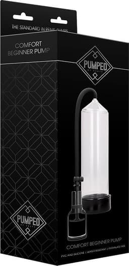 Pumped Comfort Beginners Penis Pomp met Trekkergrip Inclusief Siliconen Penisring - 30 cm - Transparant — thumbnail 2