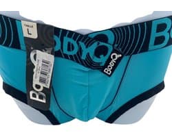 BodyQ Sexy Heren Boxershort – Aqua/Zwart – Erotische Herenlingerie – Maat S