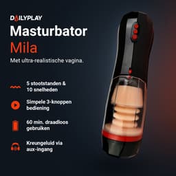 DailyPlay Automatische Masturbator voor Man – Electrisch - Pocket Pussy - Blowjob Simulator - Kunst Vagina – Sex Toys Mannen – Nep Kut — thumbnail 2