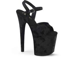 Pleaser - FLAMINGO809WR Sandaal met enkelband, Paaldans schoenen - US 7 - 37 Shoes - Zwart