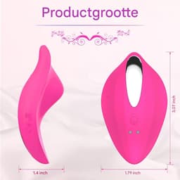 Vitdipy - Vibrator voor Vrouwen - G-spot Stimulator & Clitoris - 12 Vibratie Standen - Afstandsbediening - Sex Toys - Roze — thumbnail 2