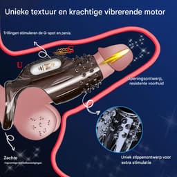 Vitdipy - Cockring - Vibrerend - G-Spot - Penis Sleeve - Waterdicht - Sex Toys voor Koppels - Perineum Stimulatie - Zwart — thumbnail 2