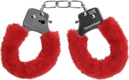 Scoby - Handboeien - Pluche Handboeien Set - BDSM - Erotisch Speeltje - Met Slotje en 2 Sleutels - Rood — thumbnail 1