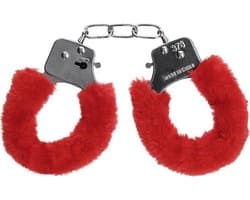 Scoby - Handboeien - Pluche Handboeien Set - BDSM - Erotisch Speeltje - Met Slotje en 2 Sleutels - Rood