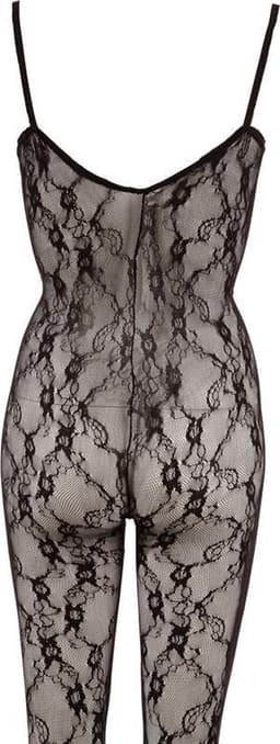 Mandy Mystery Lingerie – Erotische Catsuit met Diep Stretchend Decolleté voor Pure Opwinding – Maat M/L – Zwart — thumbnail 2