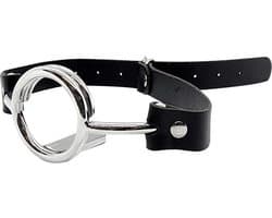 Black Label - Ring Gag met tongspatel - RVS