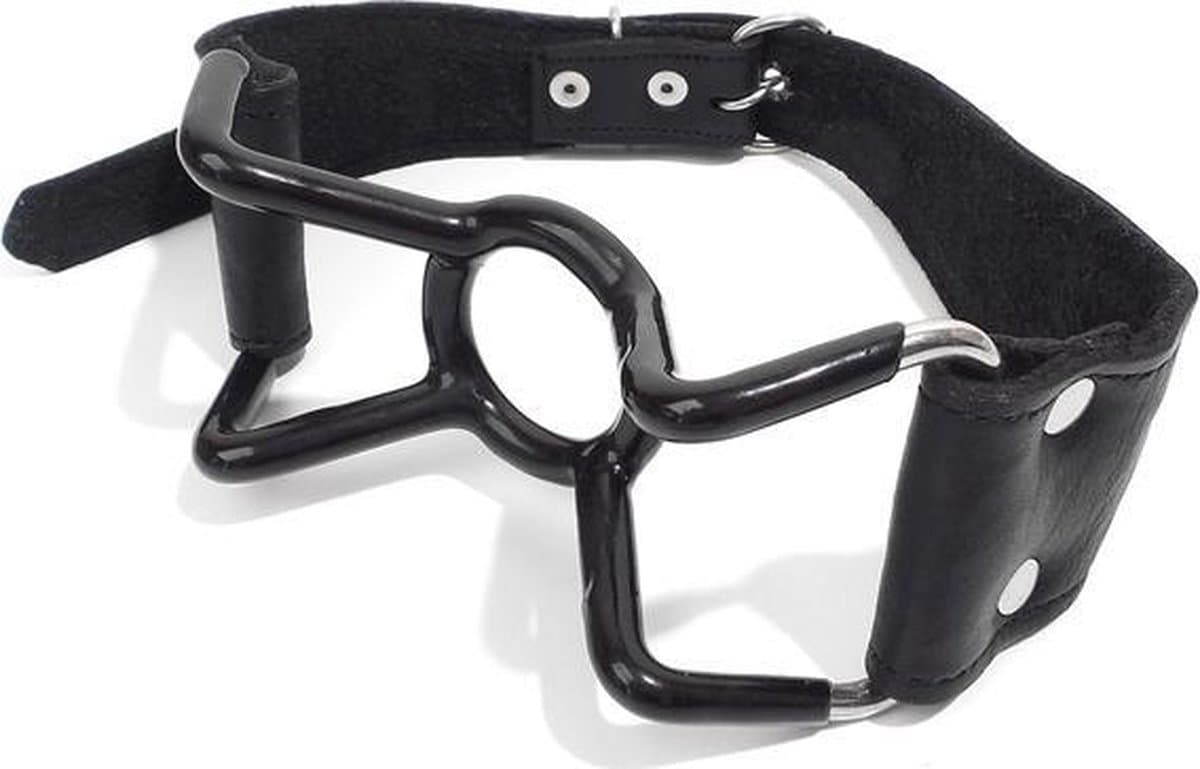 Black Label - Spider PVC Coated Stainless Steel Mouth Gag — afbeelding 1