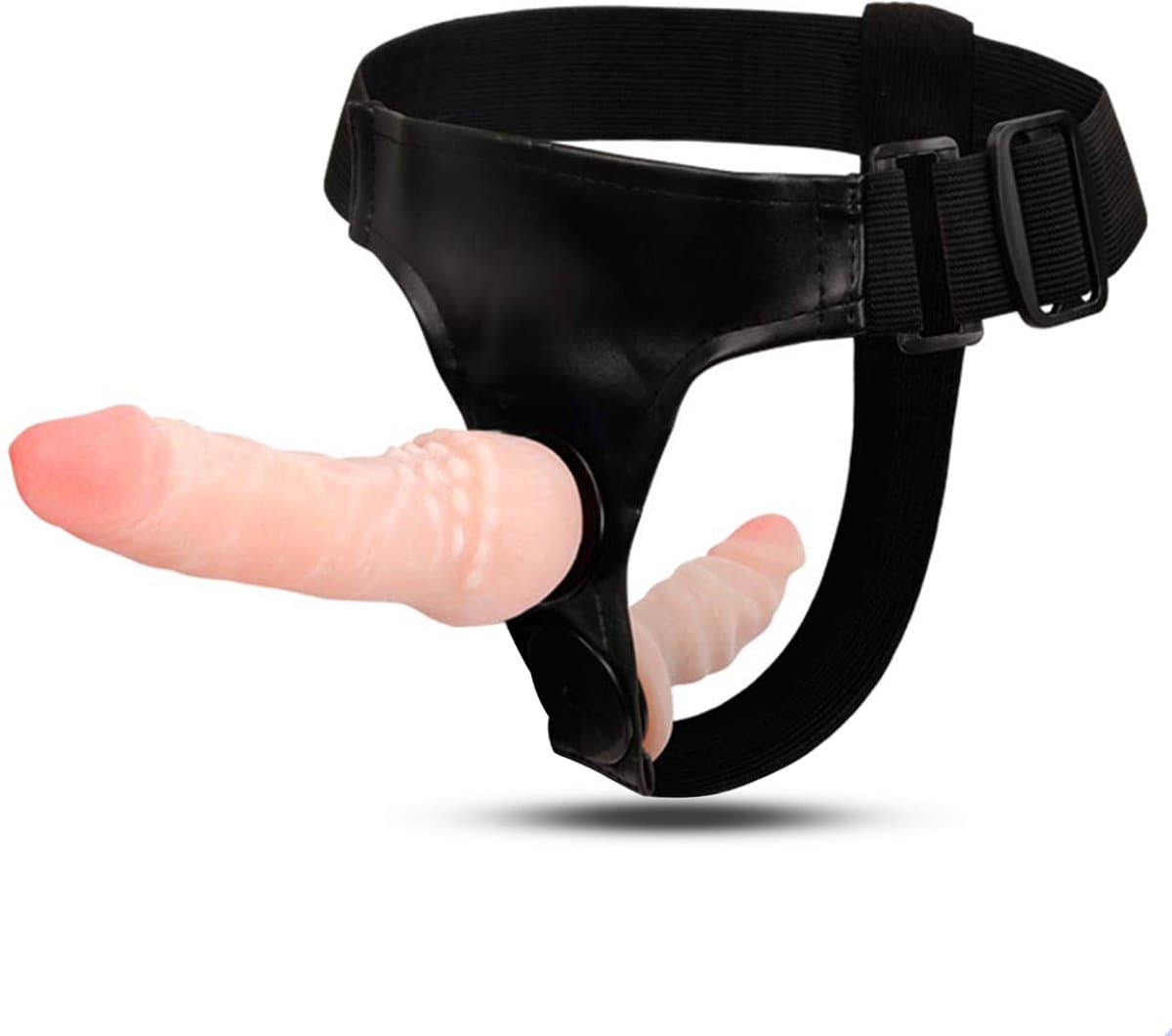 Intenz® Dubbelzijdig Voorbind dildo - Strap on - Siliconen - Sex toys voor koppels - 16.5 cm — afbeelding 1
