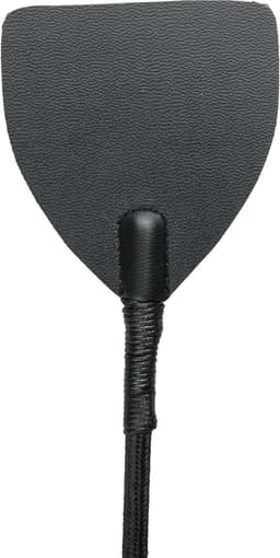 EasyToys - Leren Zweep met Lange Steel - Spanking Paddle - Kinky Leren Zweep - Bondage Set - BDSM - Bondage - Sex Toys voor Vrouwen en Mannen - Zwart — thumbnail 4