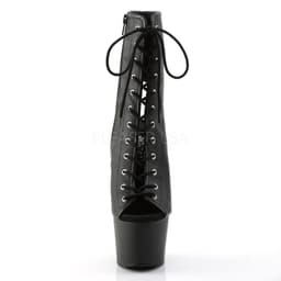 Adore-1016 plateau peeptoe enkellaars met open hiel en stiletto hak mat zwart - (EU 39 = US 9) - Pleaser — thumbnail 3