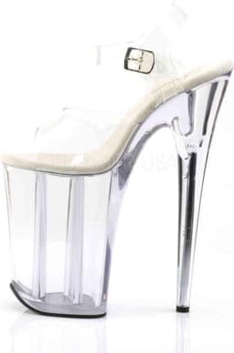 Pleaser - INFINITY-908 Sandaal met enkelband, Paaldans schoenen - Paaldans schoenen - 38 Shoes - Zilverkleurig — thumbnail 3