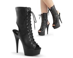 Pleaser - DELIGHT-1016 Plateau Laarzen - US 12 - 42 Shoes - Zwart
