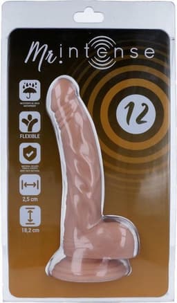 Mr Intense nr. 12 - Dildo - Realistisch - HypoAllergeen - 18,2cm lang - 2,5cm diameter - Flesh (Blank) — thumbnail 3