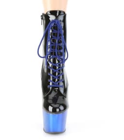 Pleaser - ADORE-1020 Plateau Laarzen, Paaldans schoenen - Paaldans schoenen - 38 Shoes - Zwart/Blauw — thumbnail 2