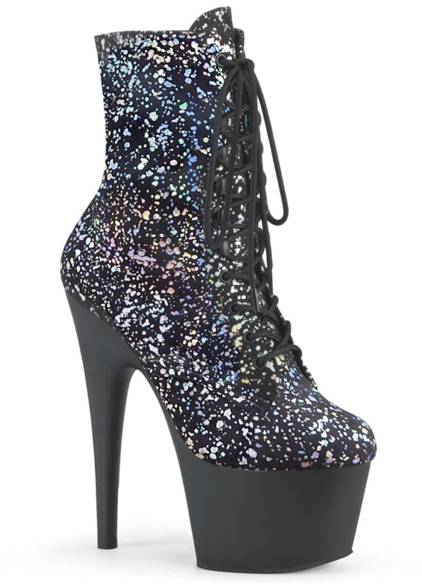 Pleaser - ADORE-1020SPLAT Plateau Laarzen, Paaldans schoenen - Paaldans schoenen - 37 Shoes - Zwart — afbeelding 1