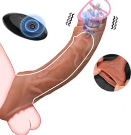 Krachtige vibrerende penis sleeve - Mouw - 10 vibratiestanden - One size - Elastisch - Extra genot voor partner - Condoom - Ejaculatie uitstellen — thumbnail 1