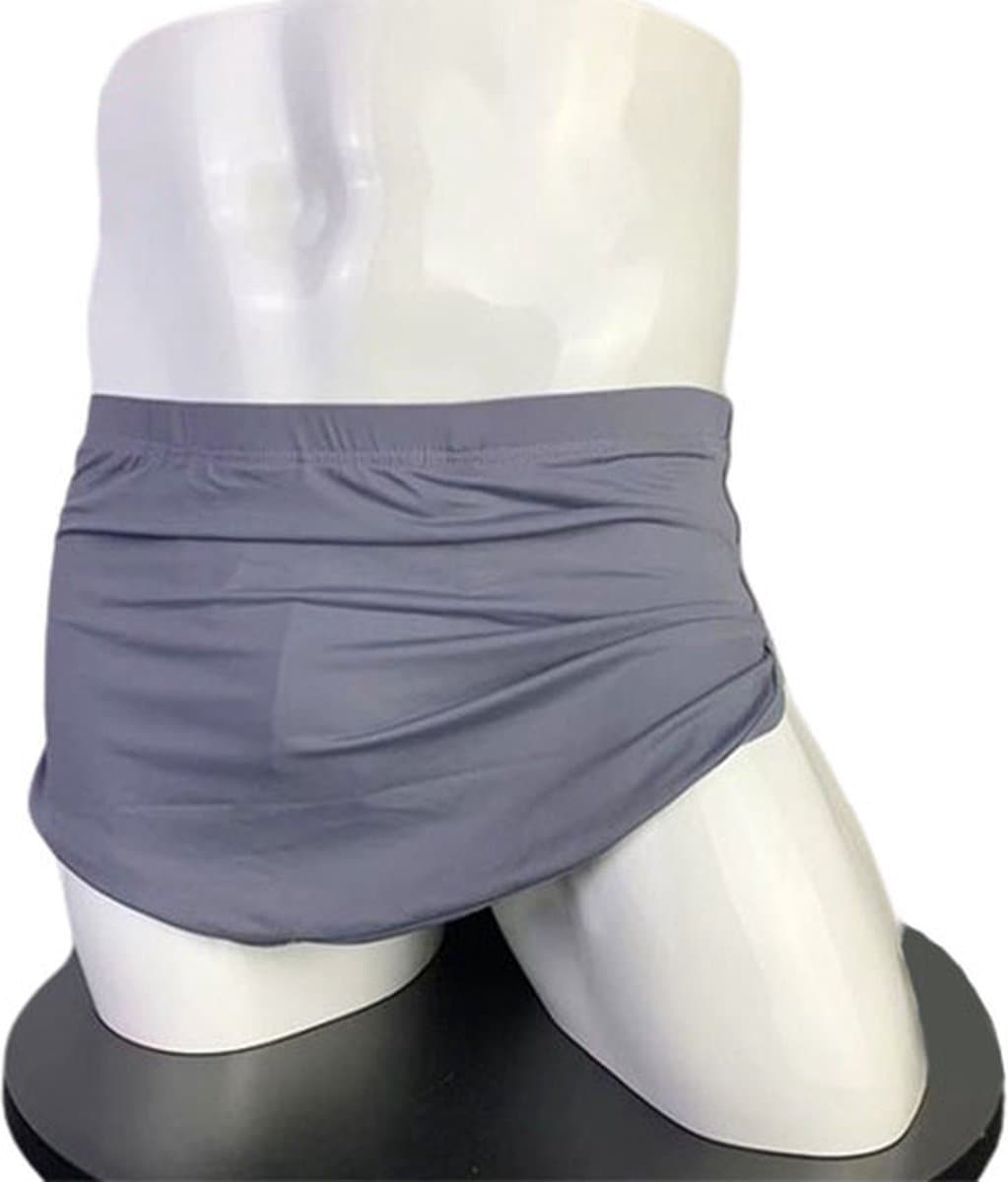 Sexy heren boxershort - Grijs - Naadloos - Pouch - Erotisch - Knoopje — afbeelding 1