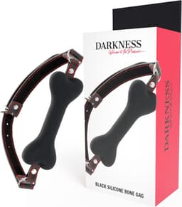 Darkness - Bone Gag - Silicone Black | Erotiek Toys | Extreme BDSM | Bondage Accessories | Sex Toy for Woman | Sex Toy for Man — thumbnail 1