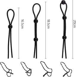 Quick Relief Rope Bondage™ - Cockring - Set van 7 - Penis ring - Cockring voor Mannen - Penisring voor Mannen en Koppels – Ballstretcher - Seks Toys – Seksspeeltjes – Verstelbaar - Eikelring — thumbnail 3