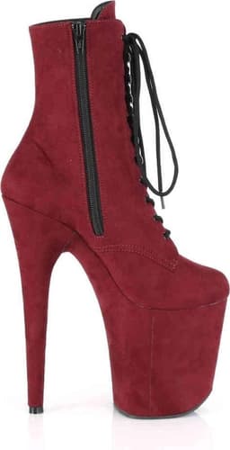 Pleaser - FLAMINGO-1020FS Plateau Laarzen, Paaldans schoenen - Paaldans schoenen - 42 Shoes - Bordeaux rood — thumbnail 5