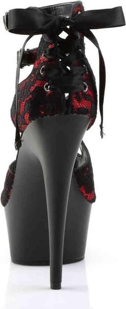 Pleaser - DELIGHT-678LC Hoge hakken - US 7 - 37 Shoes - Rood/Zwart — thumbnail 4