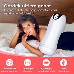 Nuvance Masturbator voor man - Pocket Pussy - Sex Toys voor Mannen - Vibrators voor Mannen - Electrisch - Blowjob Simulator — thumbnail 2