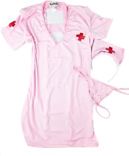 BamBella ® Sexy Cosplay Rollenspel kleding - Onesize - outfit dames Zuster pak Roze — thumbnail 3