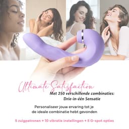 Fae® Vibrator voor Vrouwen - Clitoris & G spot Stimulator - Zuig en druk functie - Penetratie Dildo - Sex Toys voor Vrouwen en koppels - Seksspeeltjes - Thrive Series - Periwinkle Purple — thumbnail 4