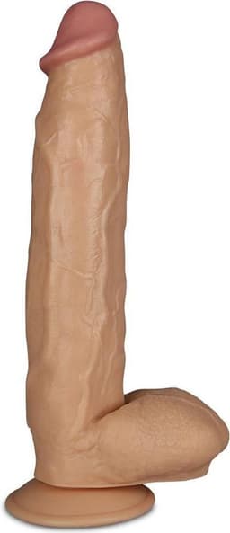 Lovetoy Grote Dildo van 28 cm - beige — thumbnail 1