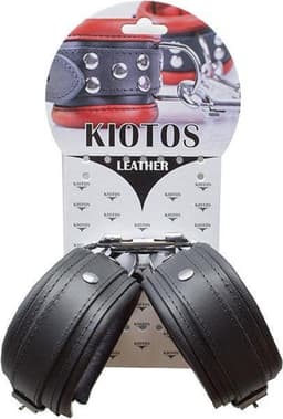 Kiotos Leather - Leren Enkelboeien 5 cm Breed Gevoerd - Zwart — thumbnail 2