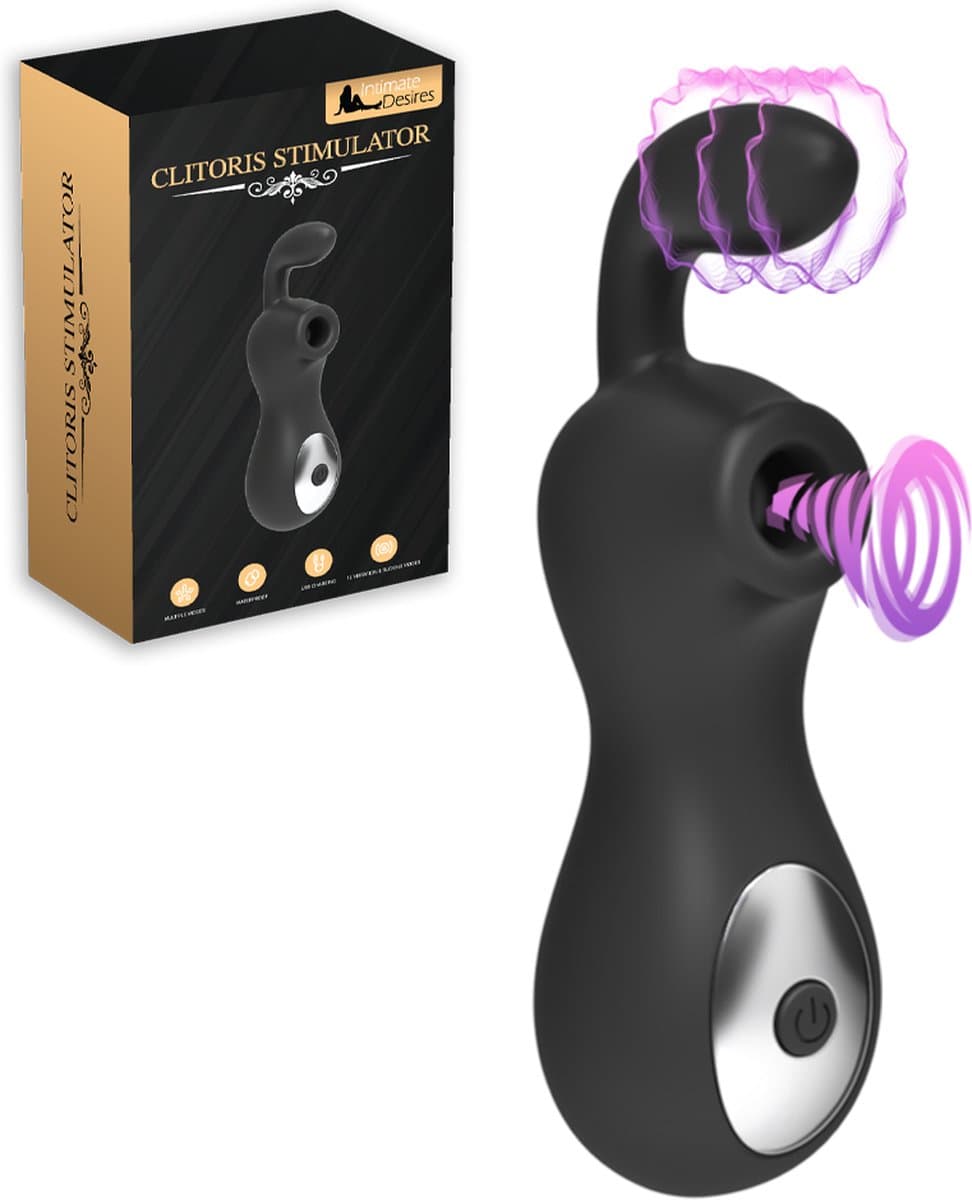 Intimate Desires® - Clitoris Stimulator - Luchtdruk en vibratie - Compact - Luchtdruk Vibrator - Seksspeeltje voor vrouwen - Oplaadbaar — afbeelding 1