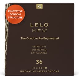 LELO HEX Respect – Ultradun Condooms – XL-formaat – Luxe – Glijmiddel – 36-Pack — thumbnail 1