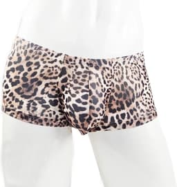 BamBella ® - Boxer short - Maat L/XL - Panterprint - Bruin Dun kant gaas stof Ondergoed — thumbnail 1