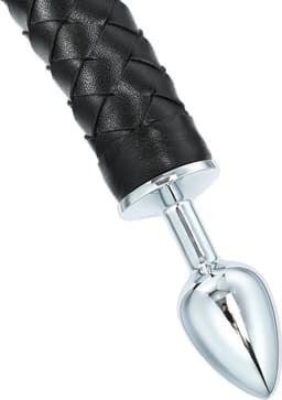 vscnovelty® buttplug met leren staart - Devils Tail with Metal Plug - 100 cm — thumbnail 5