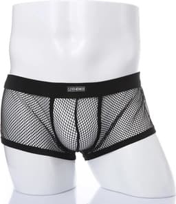 Transparante boxershort - Erotische heren ondergoed - Zwart - Visnet — thumbnail 1